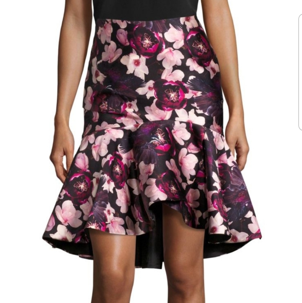 Romance was born magnolia floral skirt